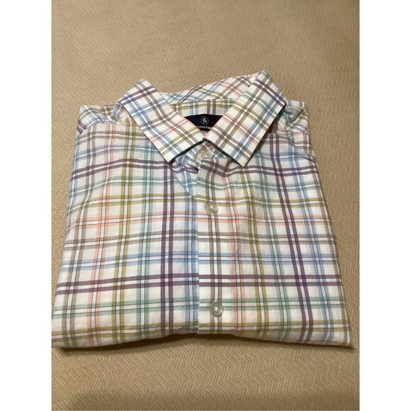 Hart Schaffner Marx Plaid Long Sleeve Button Down Shirt L - Picture 2 of 7